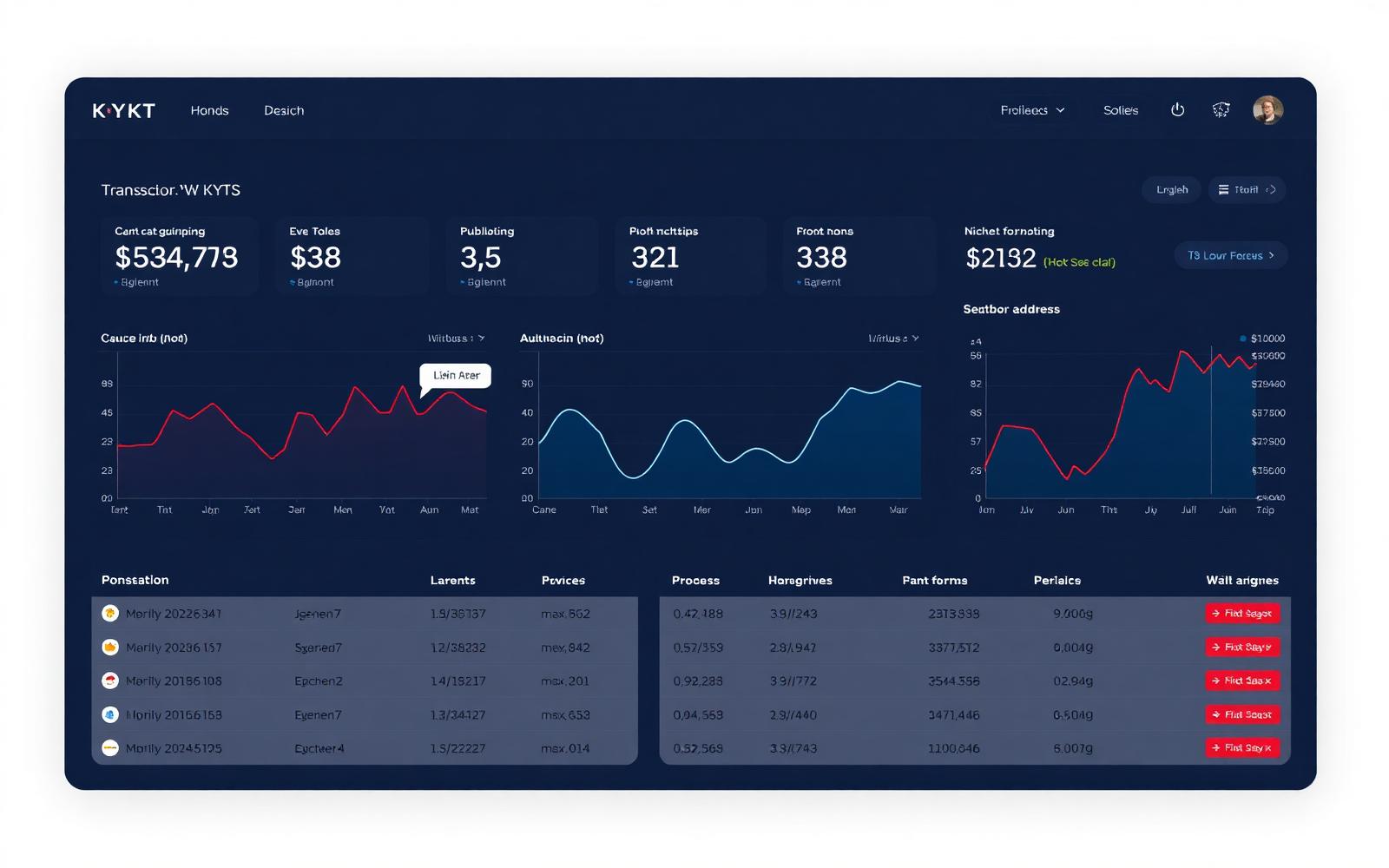 Crypto transaction monitoring dashboard (KYT)